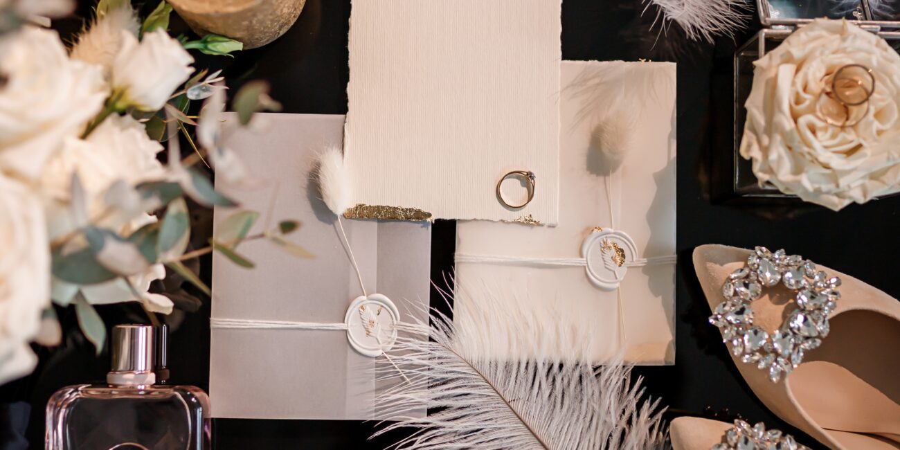 Brautschuh, Ehering, Hochzeitseinladung, Save the date, Karten